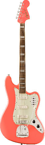 Fender Squier FSR Classic Vibe Bass VI Mint Pickguard Tahitian Coral Bass Guitar