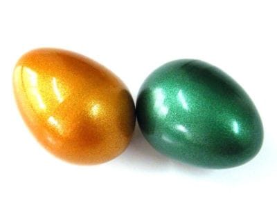 CPK Egg Shakers in Assorted Metallic Colours Each