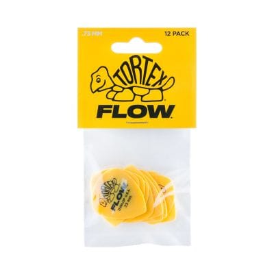 JIM DUNLOP - JPTF73 TORTEX FLOW Standard Player’s Guitar Picks Pack .73mm. Yellow