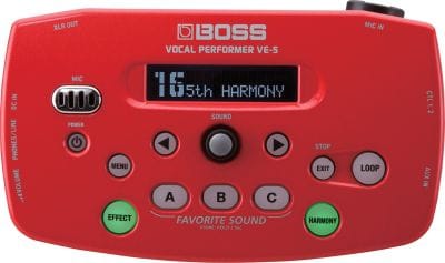 Boss VE5R Vocal Performer in Red