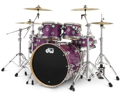 DW Maple/Mahogany Collector's Series Shell Pack in FinishPly - Purple Glass with Chrome Hardware