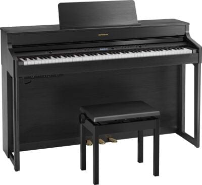 Roland HP702 Digital Piano - Charcoal Black with Bench Seat