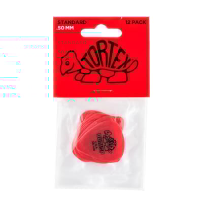 JIM DUNLOP - JP150 TORTEX Standard Player’s Guitar Picks Pack .50mm. Red