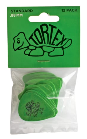 JIM DUNLOP - JP188 TORTEX Standard Player’s Guitar Picks Pack .88mm. Green