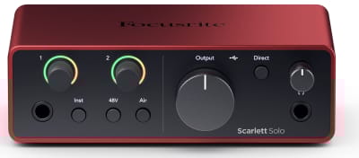 Focusrite Scarlett Solo 4th Gen 2-in 2-out USB Audio Interface with 1 Mic Preamp