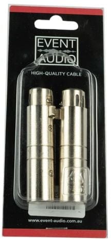Event XLR5MXLR3F - XLR 5 Pin Male to XLR 3 Pin Female DMX Adaptors (PAIR)