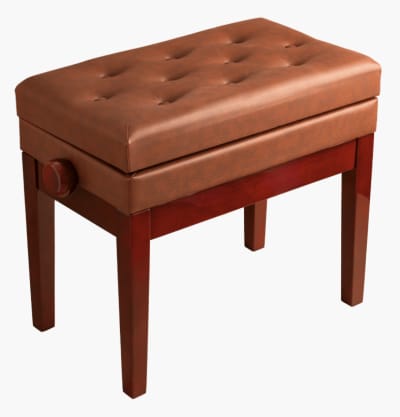 Hemingway HPB25MH Deluxe Piano Stool Polished Dark Mahogany