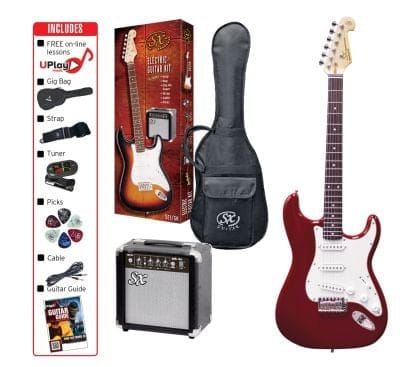 SX 3/4 Size Electric Guitar Kit in Candy Apple Red