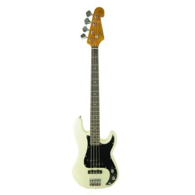 SX P&J Bass in White includes Gig Bag
