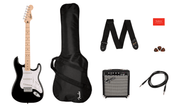 Squier Sonic Stratocaster Pack Black inc. Gig Bag & Frontman 10G Amp