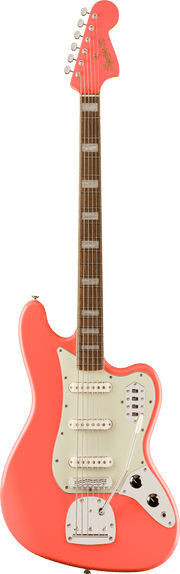 Fender Squier FSR Classic Vibe Bass VI Mint Pickguard Tahitian Coral Bass Guitar