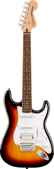 Affinity Series® Stratocaster® Junior HSS, Laurel Fingerboard, White Pickguard, 3-Color Sunburst