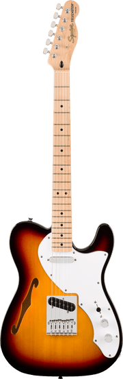 Affinity Series® Telecaster® Thinline, Maple Fingerboard, White Pickguard, 3-Color Sunburst