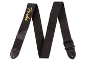 Fender Logo Strap Black/Yellow Logo 2