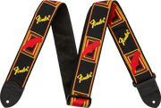 Monogrammed Strap, Black/Yellow/Red, 2