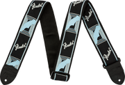 Monogrammed Strap, Black/Light Grey/Blue, 2