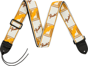 Monogrammed Strap, White/Brown/Yellow, 2