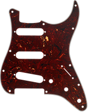 Pickguard, Stratocaster� S/S/S, 11-Hole Mount, Brown Tortoise Shell, 4-Ply