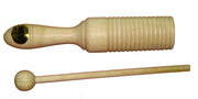 Single Tone Ribbed Wood Block w/ Beater