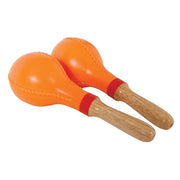 Maracas Plastic Orange Pair