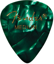 Premium Celluloid 351 Shape Picks, Medium, Green Moto, 144-Pack