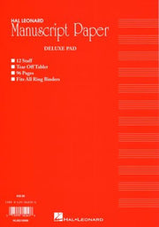 Deluxe Manuscript Pad 96 Pages (Red Cover) Australian - () - Hal Leonard Australia. Book