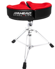 Spinal Glide Red Cloth Top 3 Leg Saddle Drum Throne