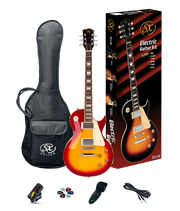Les Paul Style Left Handed Electric Guitar Kit in Cherry Sunburst