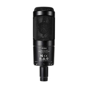 Audio-Technica AT2050 Condenser Microphone - Black Rear View with Low-Cut and Pad Switches