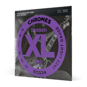 ECG24 Chromes Flat Wound Electric Guitar Strings, Jazz Light, 11-50
