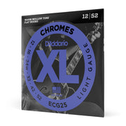 ECG25 Chromes Flat Wound Electric Guitar Strings, Light, 12-52