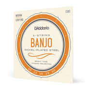 EJ61 5-String Banjo Strings, Nickel, Medium 10-23