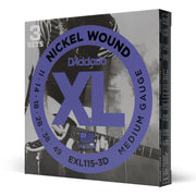 EXL115-3D Nickel Wound Electric Guitar Strings, 3 Sets, Medium/Blues-Jazz Rock, 11-49, 3 Sets