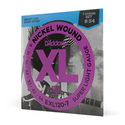 EXL120-7 Nickel Wound 7-String Electric Guitar Strings, Super Light, 09-54