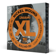 EXL140-3D Nickel Wound Electric Guitar Strings, Light Top/Heavy Bottom, 10-52, 3 sets