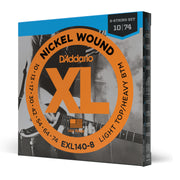 EXL140-8 8-String Nickel Wound Electric Guitar Strings, Light Top/Heavy Bottom, 10-74