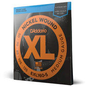 EXL160-5 5-String Nickel Wound Bass Guitar Strings, Medium, 50-135, Long Scale