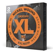 EXL160TP Nickel Wound Bass Guitar Strings, Medium, 50-105, 2 Sets, Long Scale