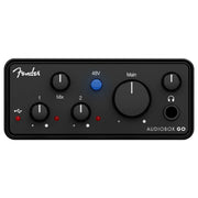 Fender AudioBox GO 2x2 USB-C Audio Interface - Black Full Front Panel View