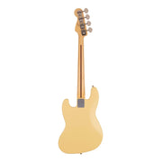 Fender Junior Collection Jazz Bass - Satin Vintage White Full Rear View Showing Body and Maple Neck