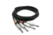 Hosa - HPP-005X2 - Pro Stereo Interconnect, Dual REAN 1/4 in TS to Same, 5 ft