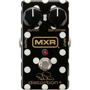 MXR Randy Rhoads RR104 Distortion Pedal - Black and White Polka Dot Full Front View Showing Output, Distortion Knobs and Footswitch