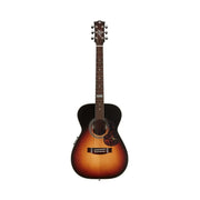 Maton EBG808TE Tommy Emmanuel acoustic-electric guitar - tobacco sunburst - full front view