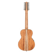 Maton EM-12 Mini 12-string acoustic-electric guitar - natural satin - full rear view
