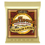 Earthwood Medium Light 80/20 Bronze Acoustic Guitar Strings 12-54 Gauge