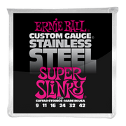 Super Slinky Stainless Steel Wound Electric Guitar Strings 9-42 Gauge
