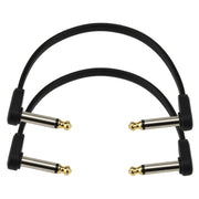 D'Addario Flat Patch Cable, 6in Right Angle, Twin PK