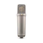 Rode NT1 5th Generation silver studio condenser microphone front view