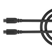 Rode SC17 black USB-C to USB-C cable close-up showing both Rode branded connectors