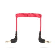 Rode SC2 red coiled 3.5mm TRS to TRS patch cable with right-angle connectors